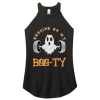 Funny Halloween Workout Gym Working On My Boo Ty Ghost Women's Perfect Tri Rocker Tank