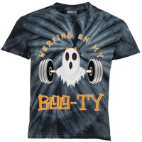 Funny Halloween Workout Gym Working On My Boo Ty Ghost Kids Tie-Dye T-Shirt