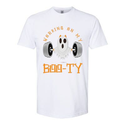 Funny Halloween Workout Gym Working On My Boo Ty Ghost Softstyle CVC T-Shirt