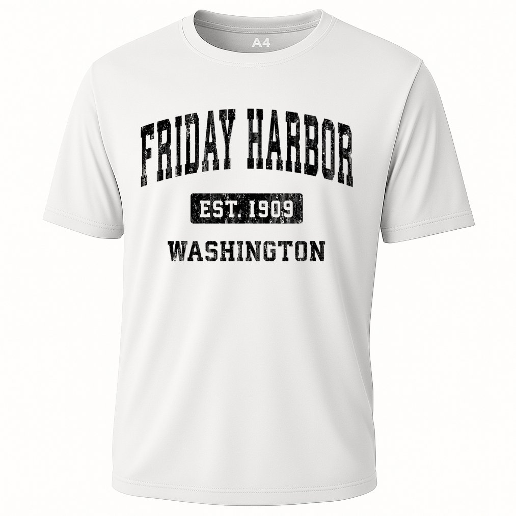 Friday Harbor Washington Wa Vintage Established Athletic Sports Design Cooling Performance Crew T-Shirt