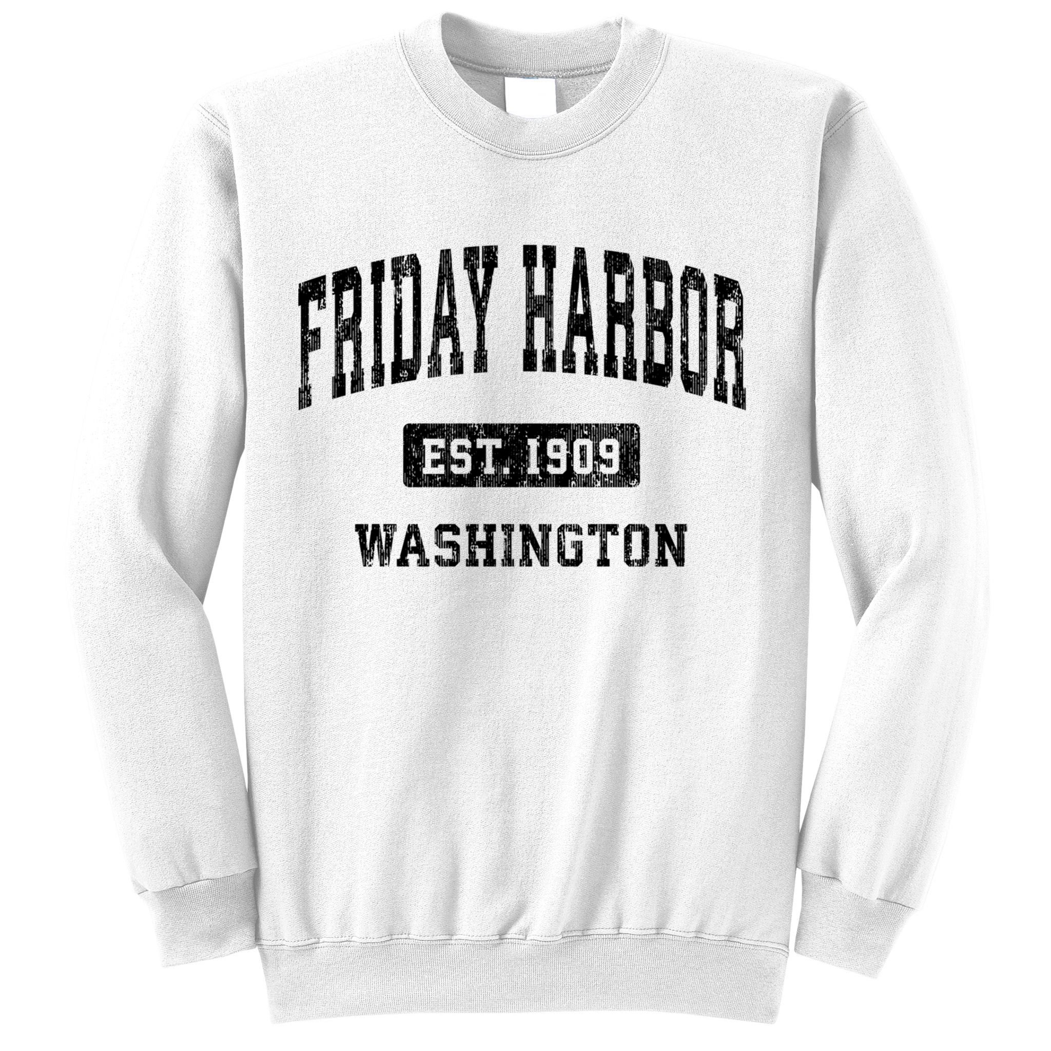 Friday Harbor Washington Wa Vintage Established Athletic Sports Design Sweatshirt