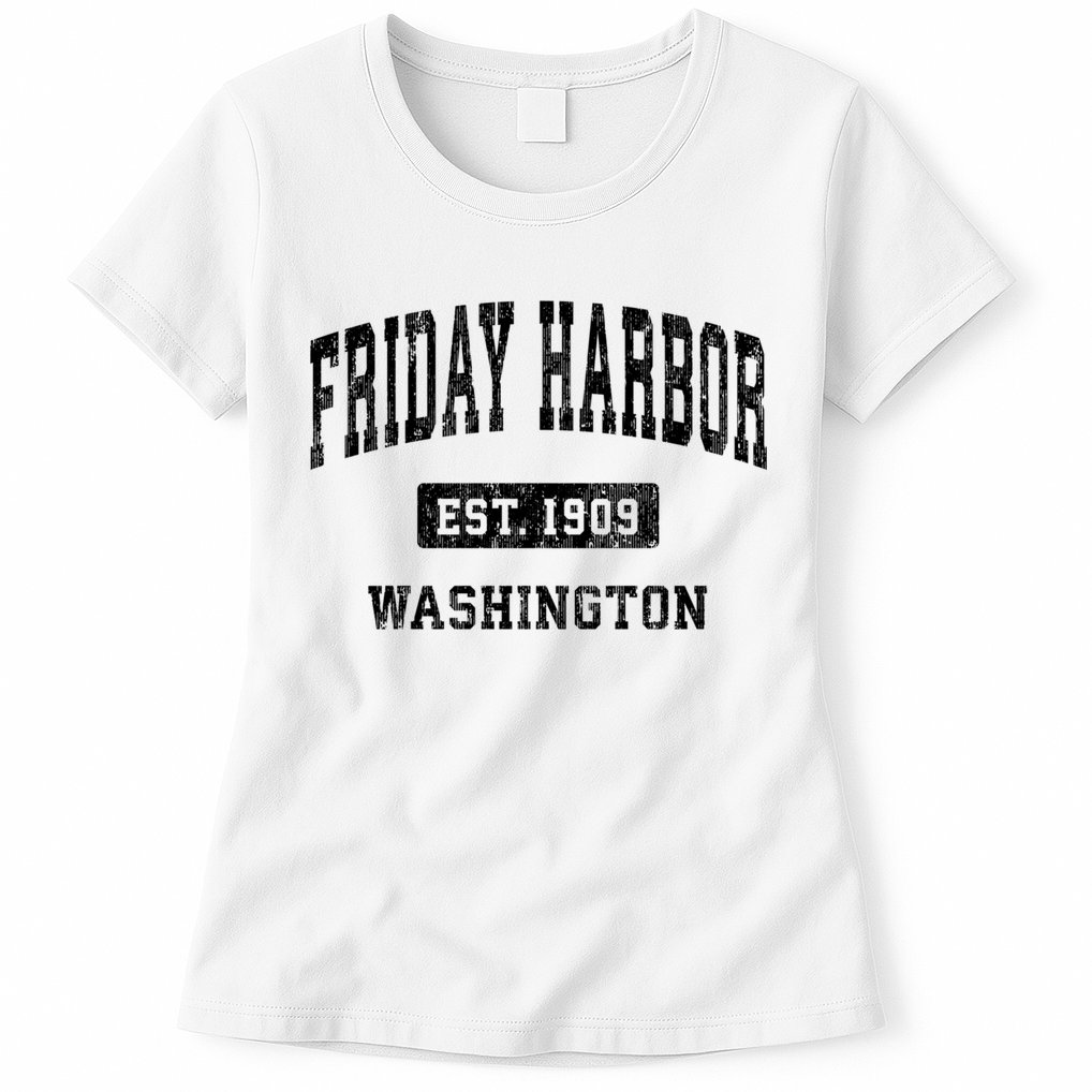 Friday Harbor Washington Wa Vintage Established Athletic Sports Design Womens T-Shirt