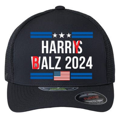 Funny Harris Walz 24 Harry Balz 2024 Meme Democratics Vote Flexfit Unipanel Trucker Cap