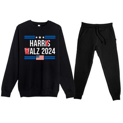 Funny Harris Walz 24 Harry Balz 2024 Meme Democratics Vote Premium Crewneck Sweatsuit Set