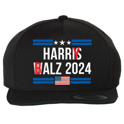 Funny Harris Walz 24 Harry Balz 2024 Meme Democratics Vote Wool Snapback Cap