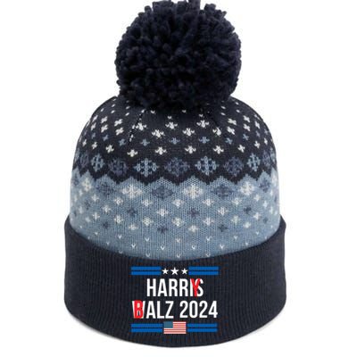 Funny Harris Walz 24 Harry Balz 2024 Meme Democratics Vote The Baniff Cuffed Pom Beanie