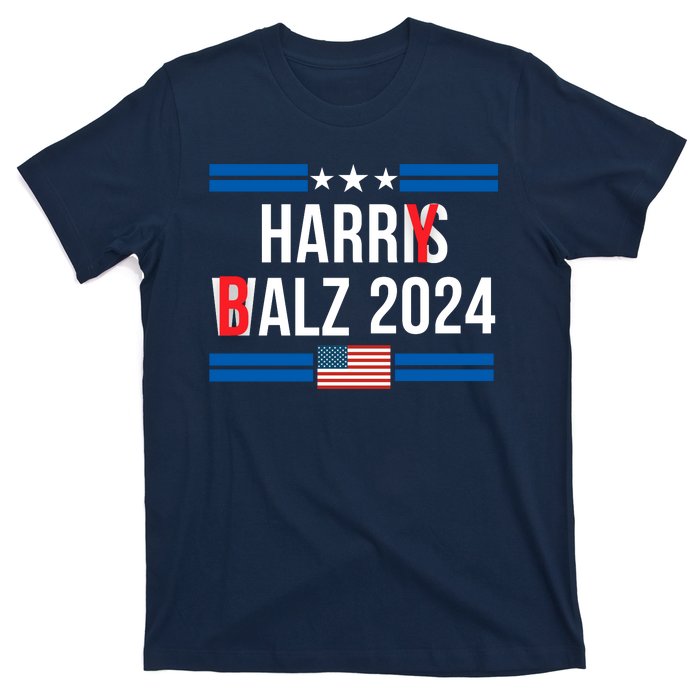 Funny Harris Walz 24 Harry Balz 2024 Meme Democratics Vote T-Shirt