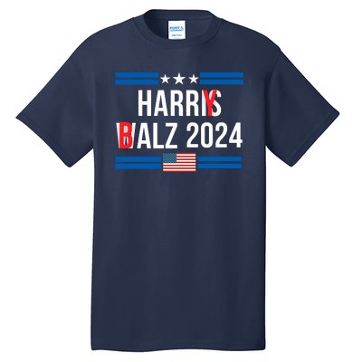 Funny Harris Walz 24 Harry Balz 2024 Meme Democratics Vote Tall T-Shirt