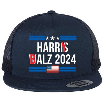 Funny Harris Walz 24 Harry Balz 2024 Meme Democratics Vote Flat Bill Trucker Hat