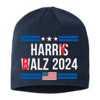 Funny Harris Walz 24 Harry Balz 2024 Meme Democratics Vote Sustainable Beanie