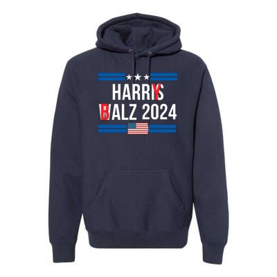 Funny Harris Walz 24 Harry Balz 2024 Meme Democratics Vote Premium Hoodie