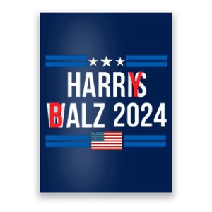 Funny Harris Walz 24 Harry Balz 2024 Meme Democratics Vote Poster