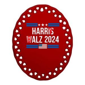 Funny Harris Walz 24 Harry Balz 2024 Meme Democratics Vote Ceramic Oval Ornament