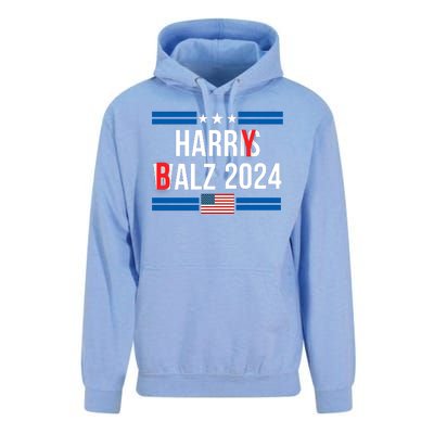 Funny Harris Walz 24 Harry Balz 2024 Meme Democratics Vote Unisex Surf Hoodie