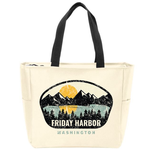 Friday Harbor Washington Outdoors San Juan Vacation Zip Tote Bag