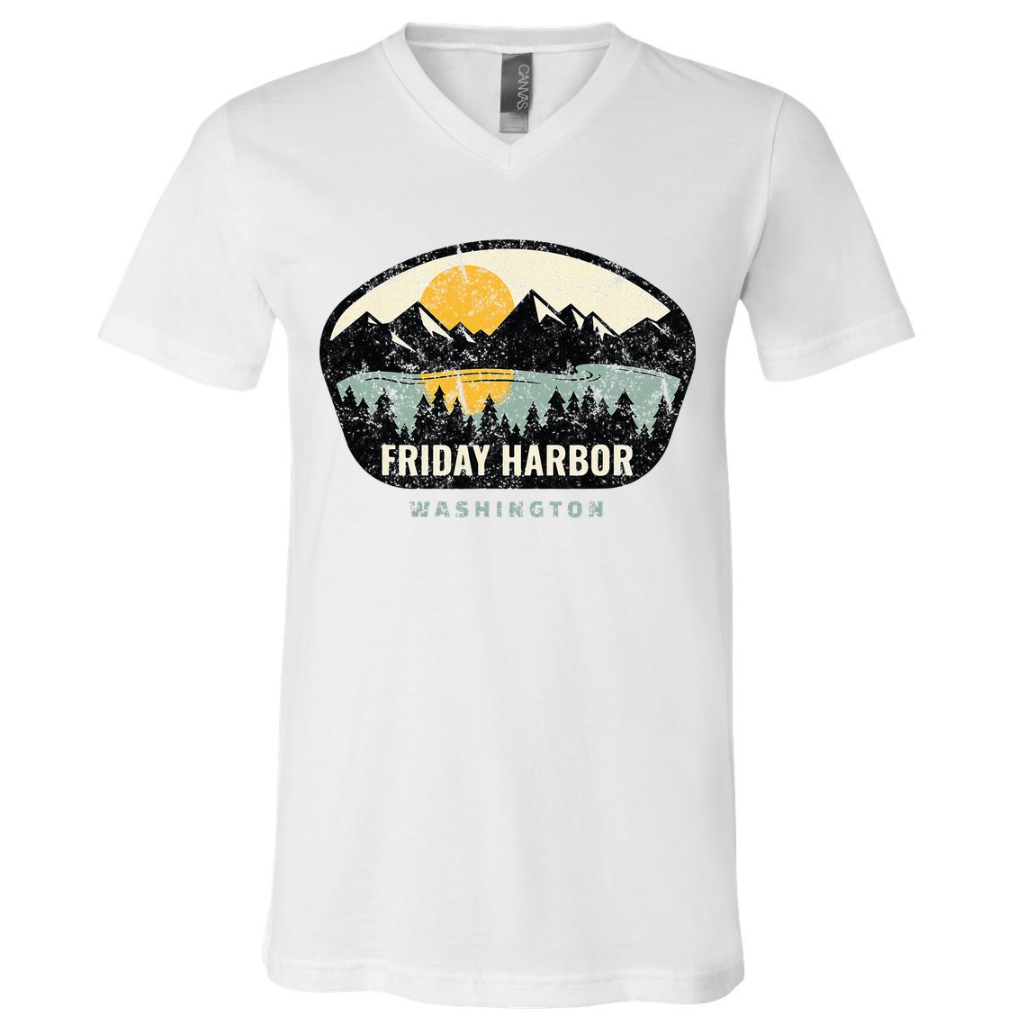 Friday Harbor Washington Outdoors San Juan Vacation V-Neck T-Shirt