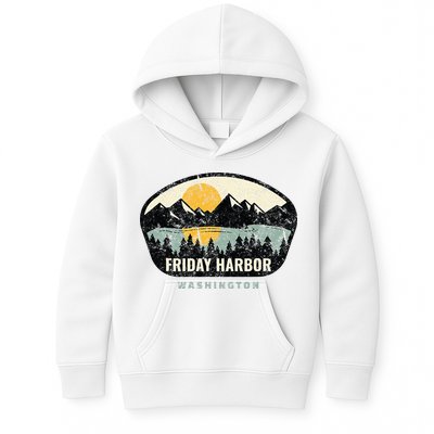 Friday Harbor Washington Outdoors San Juan Vacation Kids Hoodie