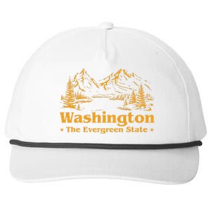 Funny Home Washington The Evergreen State Snapback Five-Panel Rope Hat