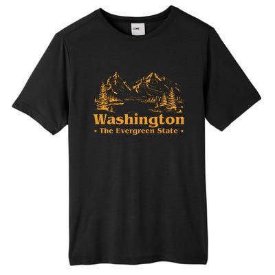 Funny Home Washington The Evergreen State Tall Fusion ChromaSoft Performance T-Shirt