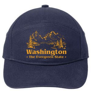 Funny Home Washington The Evergreen State 7-Panel Snapback Hat