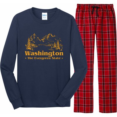 Funny Home Washington The Evergreen State Long Sleeve Pajama Set