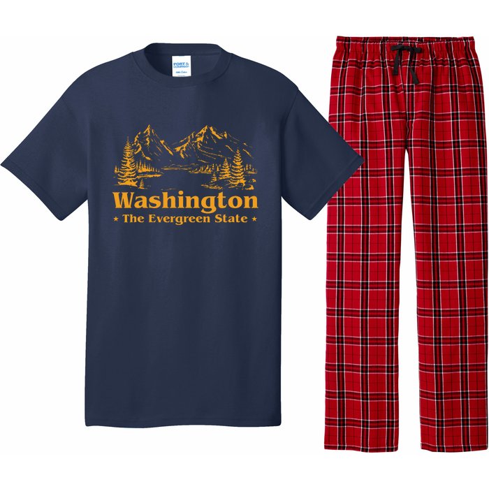 Funny Home Washington The Evergreen State Pajama Set