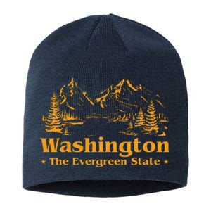 Funny Home Washington The Evergreen State Sustainable Beanie