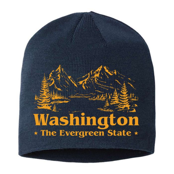 Funny Home Washington The Evergreen State Sustainable Beanie