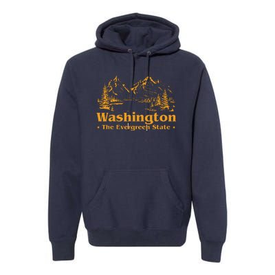 Funny Home Washington The Evergreen State Premium Hoodie