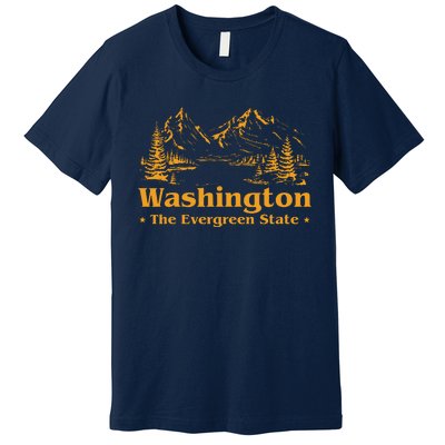 Funny Home Washington The Evergreen State Premium T-Shirt