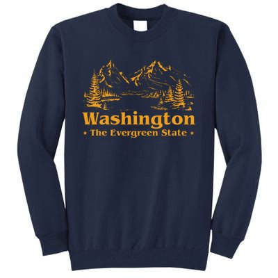 Funny Home Washington The Evergreen State Tall Sweatshirt