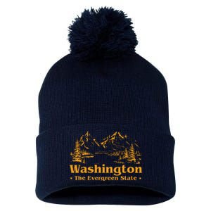 Funny Home Washington The Evergreen State Pom Pom 12in Knit Beanie