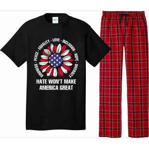 Funny Hate WonT Make America Great Hate WonT Make America Great Pajama Set