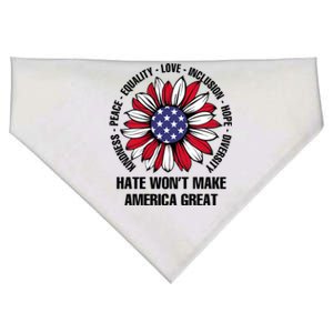 Funny Hate WonT Make America Great Hate WonT Make America Great USA-Made Doggie Bandana