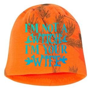 Funny Halloween Wife Im Not A Witch Im Your Wife Gift Kati - Camo Knit Beanie