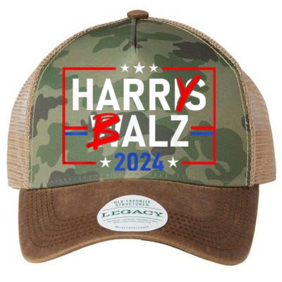 Funny Harris Walz 24 Harry Balz 2024 Meme Democratics Vote Legacy Tie Dye Trucker Hat