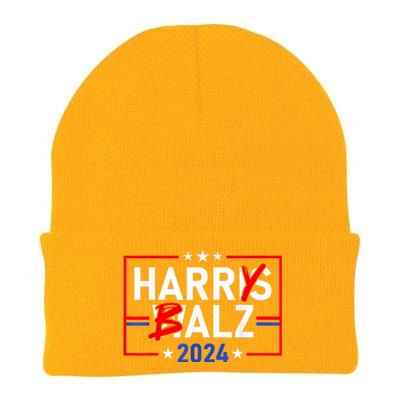 Funny Harris Walz 24 Harry Balz 2024 Meme Democratics Vote Knit Cap Winter Beanie