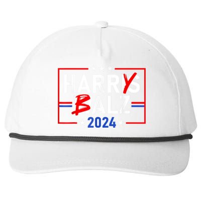 Funny Harris Walz 24 Harry Balz 2024 Meme Democratics Vote Snapback Five-Panel Rope Hat