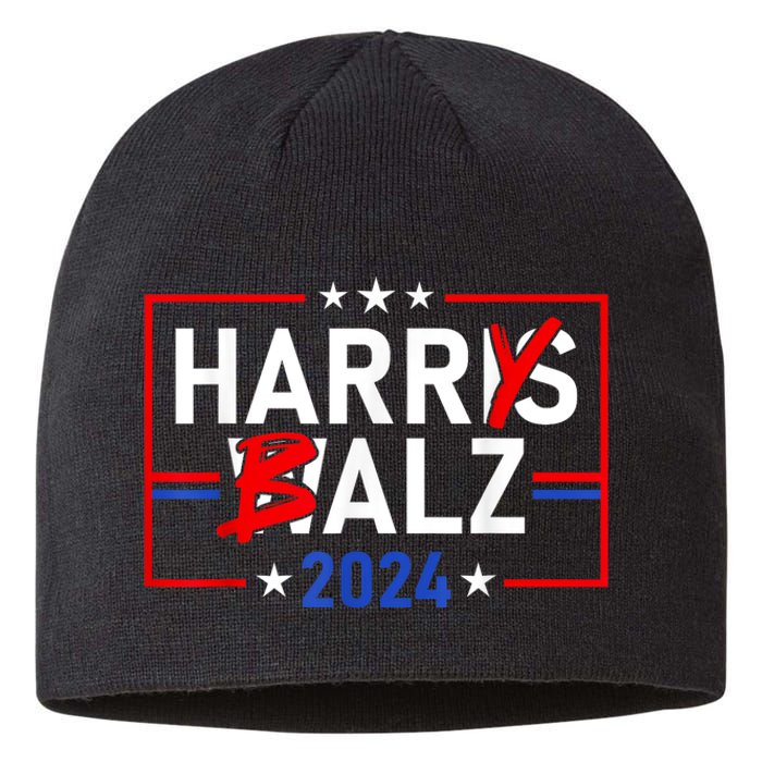 Funny Harris Walz 24 Harry Balz 2024 Meme Democratics Vote Sustainable Beanie