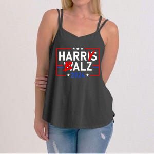 Funny Harris Walz 24 Harry Balz 2024 Meme Democratics Vote Women's Strappy Tank