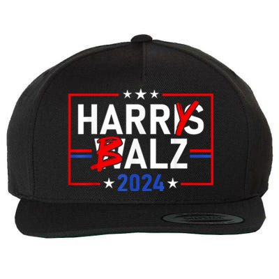 Funny Harris Walz 24 Harry Balz 2024 Meme Democratics Vote Wool Snapback Cap