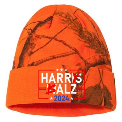 Funny Harris Walz 24 Harry Balz 2024 Meme Democratics Vote Kati Licensed 12" Camo Beanie