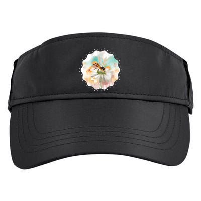 Flowers Honeybee Watercolor Adult Drive Performance Visor