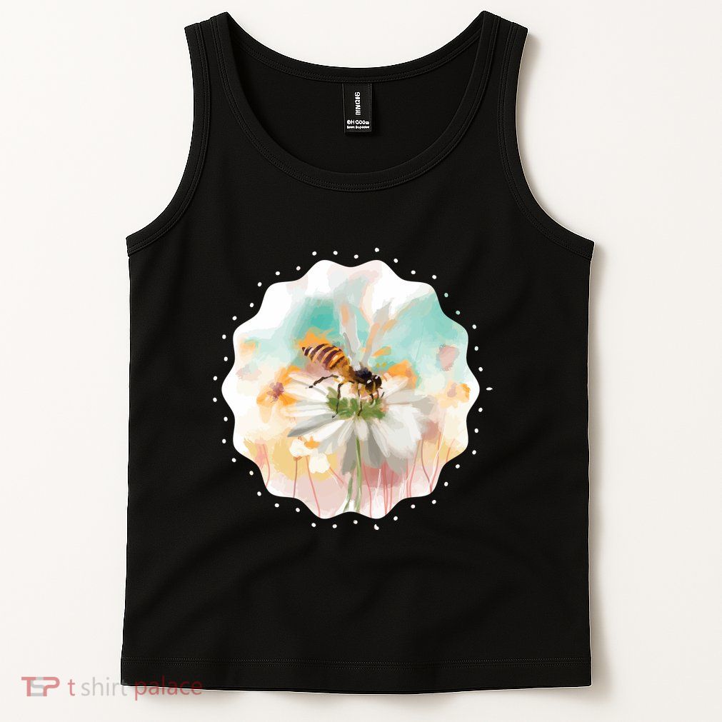 Flowers Honeybee Watercolor Tank Top