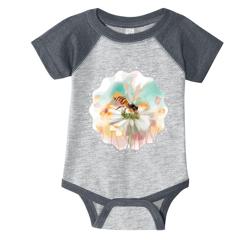 Flowers Honeybee Watercolor Infant Baby Jersey Bodysuit