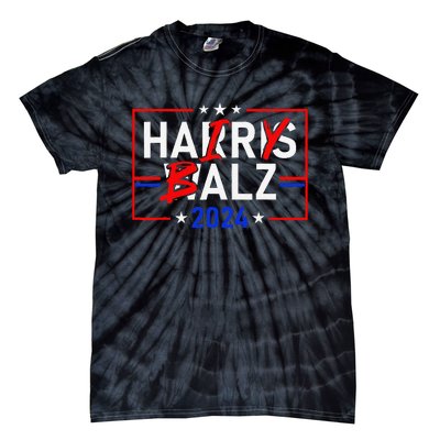 Funny Harris Walz 24 Hairy Balz 2024 Meme Democratics Vote Tie-Dye T-Shirt