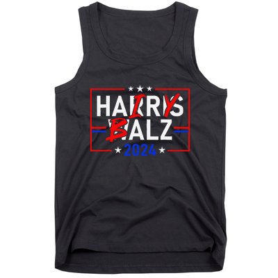 Funny Harris Walz 24 Hairy Balz 2024 Meme Democratics Vote Tank Top