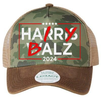 Funny Harris Walz 24 Hairy Balz 2024 Meme Democratics Vote Legacy Tie Dye Trucker Hat