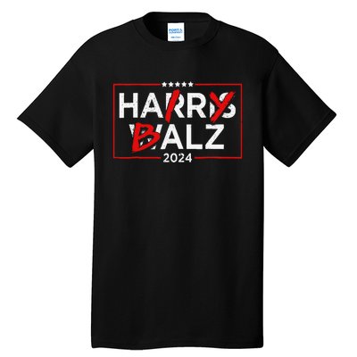 Funny Harris Walz 24 Hairy Balz 2024 Meme Democratics Vote Tall T-Shirt