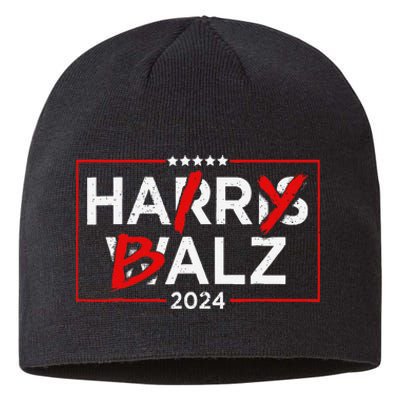 Funny Harris Walz 24 Hairy Balz 2024 Meme Democratics Vote Sustainable Beanie